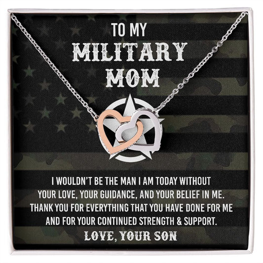 Military Mom Gets Unique necklace with interlocking hearts
