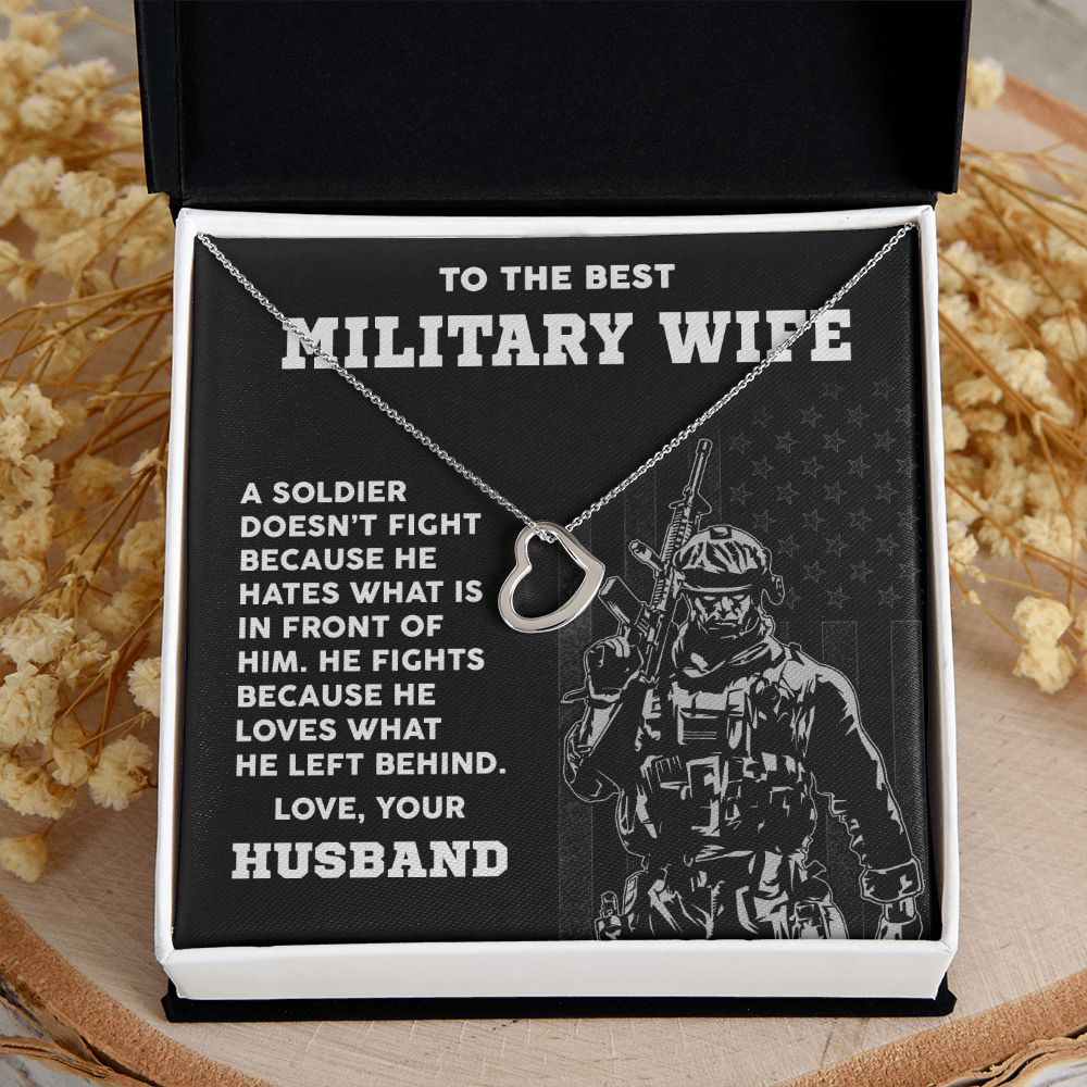 To Military Wife - Emblazon your wedding night with this delicate necklace