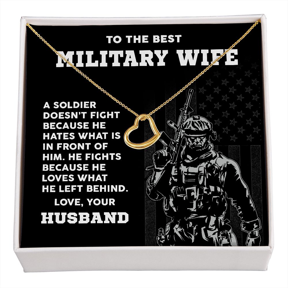 To Military Wife - Emblazon your wedding night with this delicate necklace
