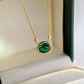 Women's High-end Cultivated Emerald Gemstone Necklace